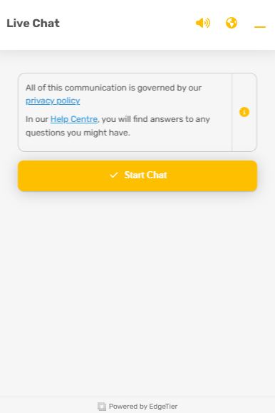 Contact support team through live chat at 21Casino